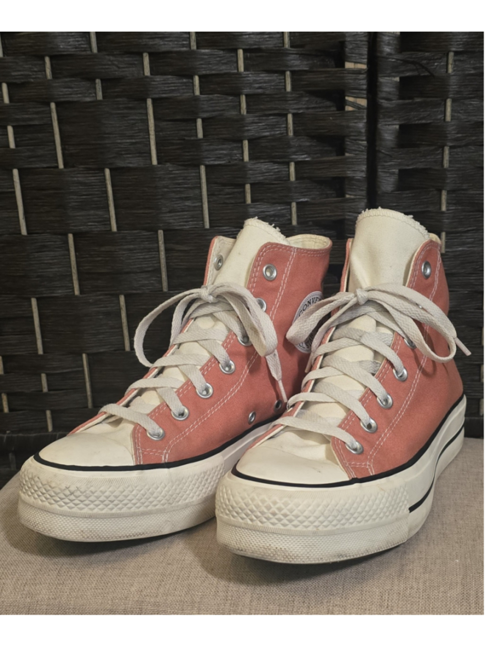 Converse Chuck Taylor All Star Platform High Top Custom Terracotta Pink Womens 8
